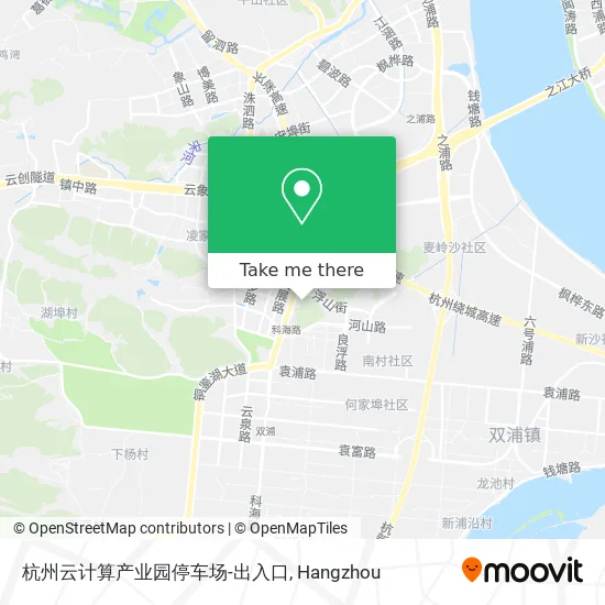 杭州云计算产业园停车场-出入口 map