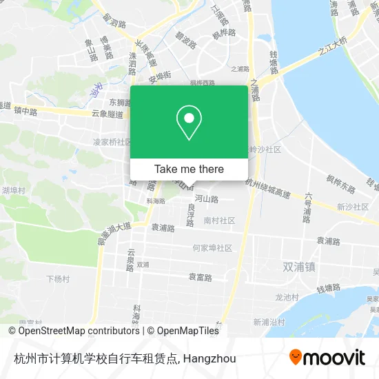 杭州市计算机学校自行车租赁点 map