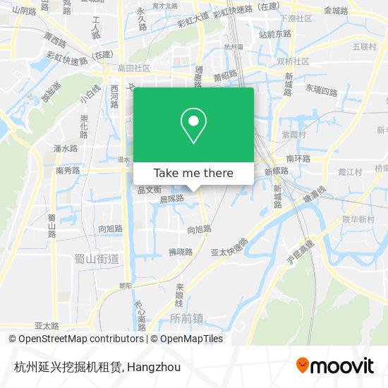 杭州延兴挖掘机租赁 map