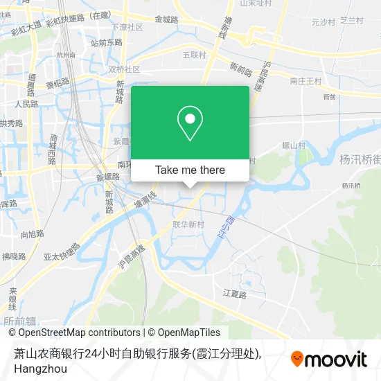 萧山农商银行24小时自助银行服务(霞江分理处) map