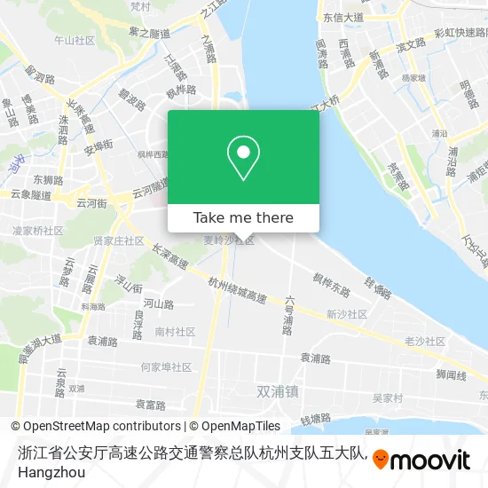 浙江省公安厅高速公路交通警察总队杭州支队五大队 map