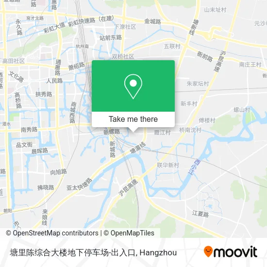 塘里陈综合大楼地下停车场-出入口 map