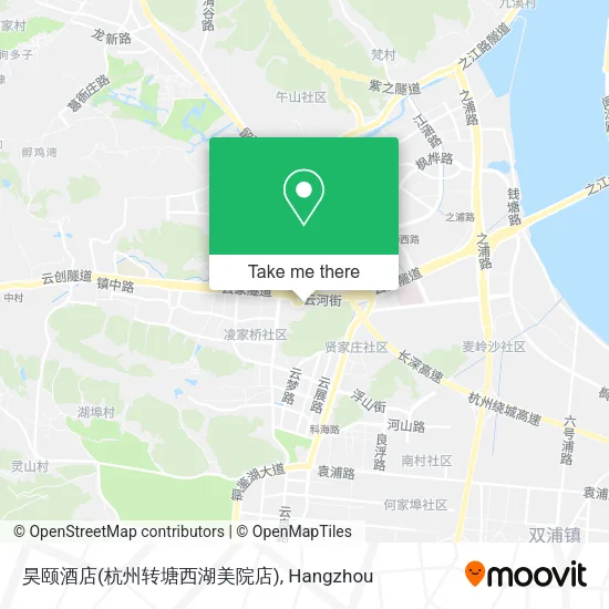 昊颐酒店(杭州转塘西湖美院店) map