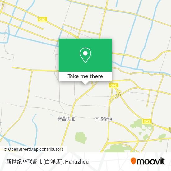 新世纪华联超市(白洋店) map