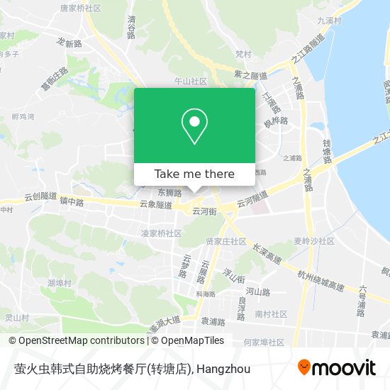 萤火虫韩式自助烧烤餐厅(转塘店) map