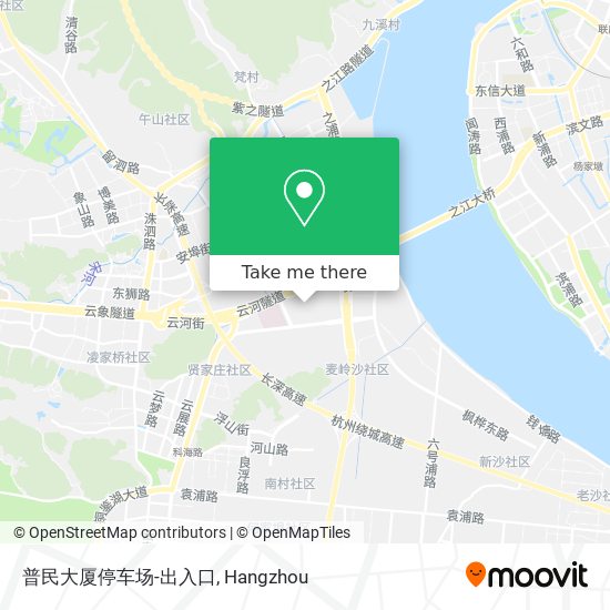 普民大厦停车场-出入口 map