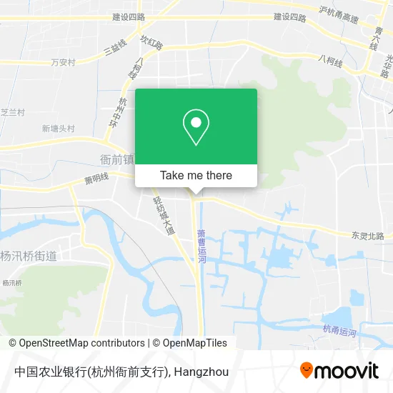 中国农业银行(杭州衙前支行) map