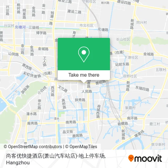 尚客优快捷酒店(萧山汽车站店)-地上停车场 map