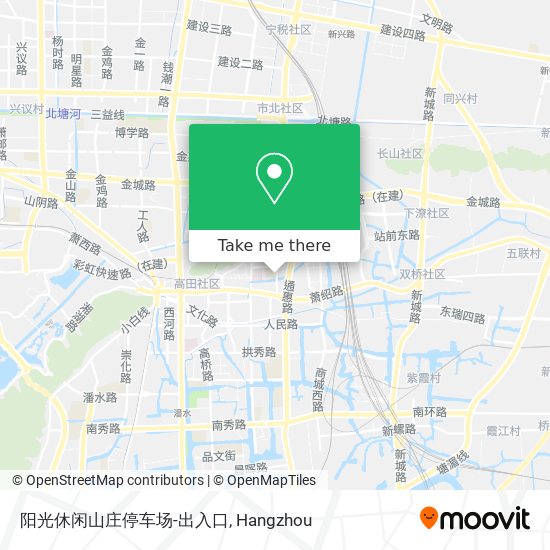 阳光休闲山庄停车场-出入口 map