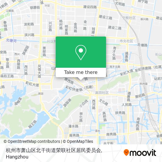 杭州市萧山区北干街道荣联社区居民委员会 map