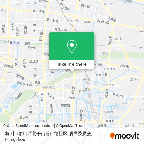 杭州市萧山区北干街道广德社区-居民委员会 map