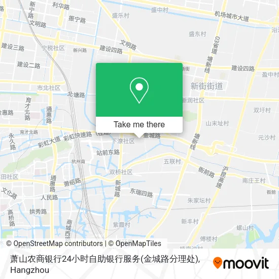 萧山农商银行24小时自助银行服务(金城路分理处) map