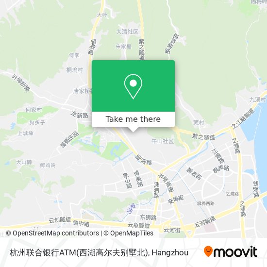 杭州联合银行ATM(西湖高尔夫别墅北) map
