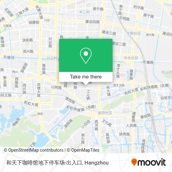 和天下咖啡馆地下停车场-出入口 map