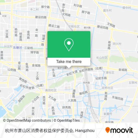 杭州市萧山区消费者权益保护委员会 map
