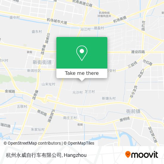 杭州永威自行车有限公司 map