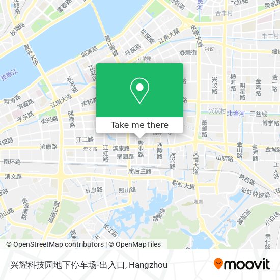 兴耀科技园地下停车场-出入口 map