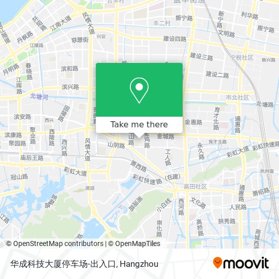 华成科技大厦停车场-出入口 map