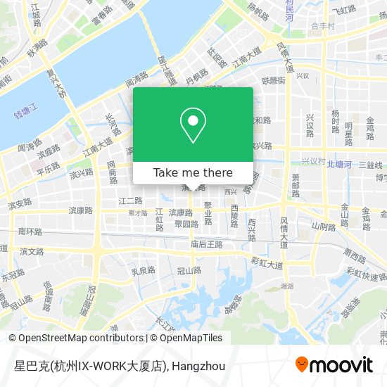 星巴克(杭州IX-WORK大厦店) map