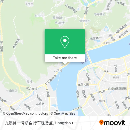 九溪路一号桥自行车租赁点 map