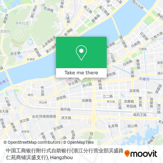 中国工商银行附行式自助银行(浙江分行营业部滨盛路仁苑商铺滨盛支行) map