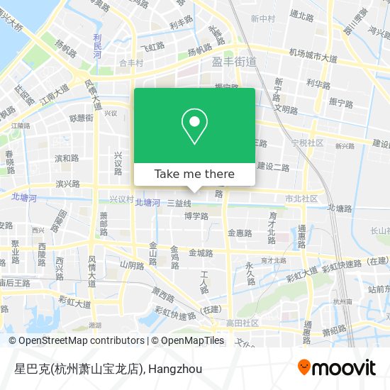 星巴克(杭州萧山宝龙店) map