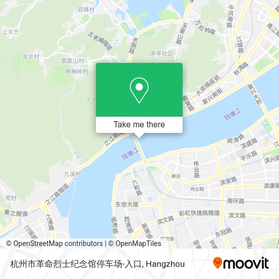 杭州市革命烈士纪念馆停车场-入口 map