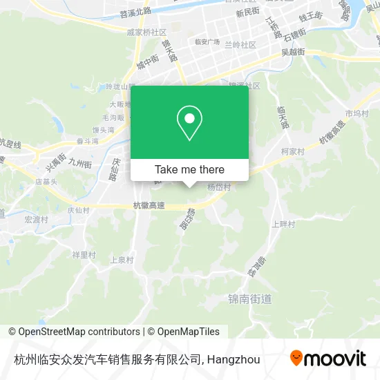 杭州临安众发汽车销售服务有限公司 map