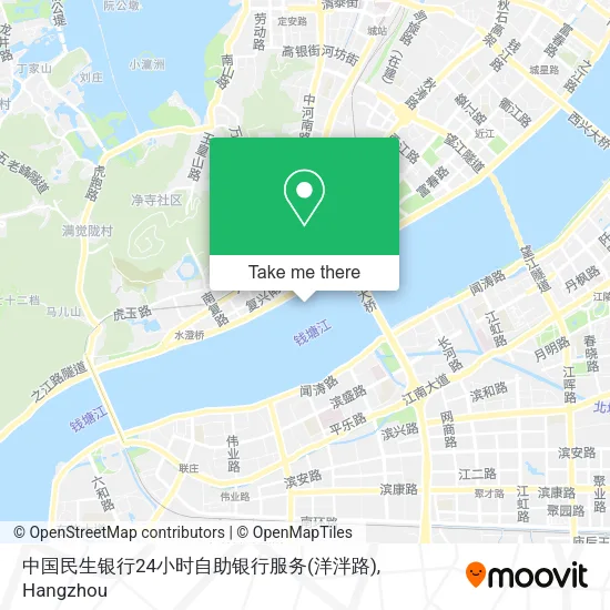 中国民生银行24小时自助银行服务(洋泮路) map