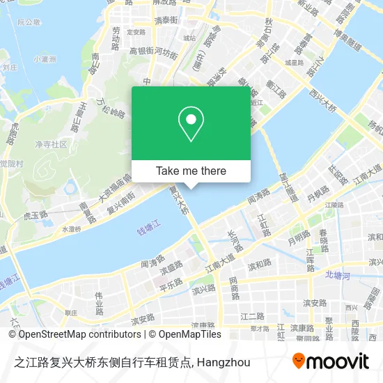 之江路复兴大桥东侧自行车租赁点 map