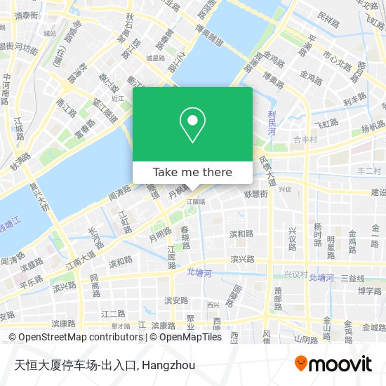 天恒大厦停车场-出入口 map