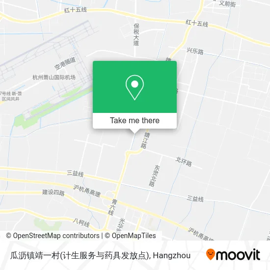 瓜沥镇靖一村(计生服务与药具发放点) map