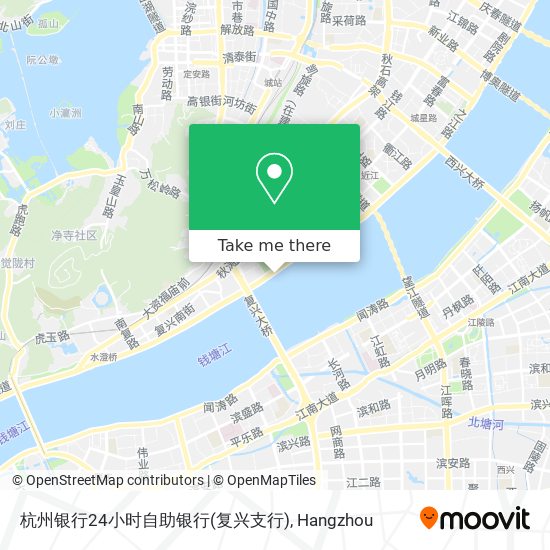 杭州银行24小时自助银行(复兴支行) map