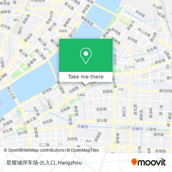 星耀城停车场-出入口 map