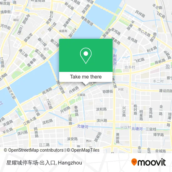 星耀城停车场-出入口 map