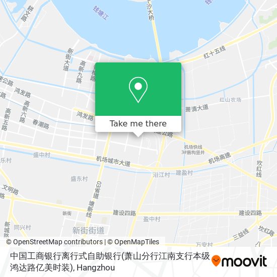 中国工商银行离行式自助银行(萧山分行江南支行本级鸿达路亿美时装) map