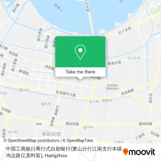 中国工商银行离行式自助银行(萧山分行江南支行本级鸿达路亿美时装) map