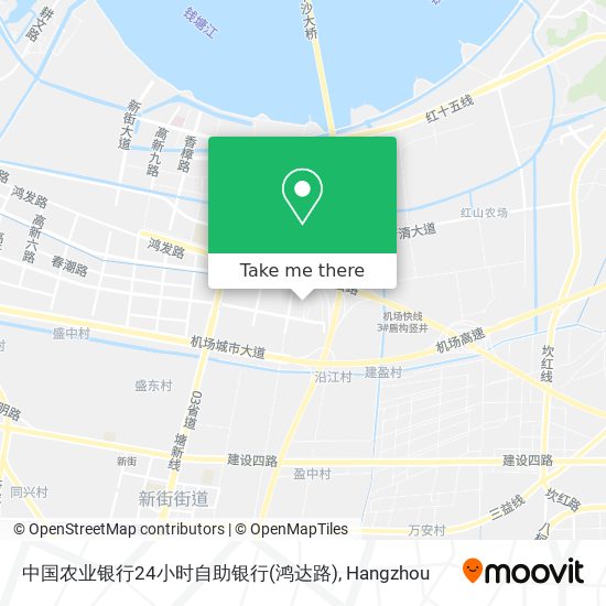 中国农业银行24小时自助银行(鸿达路) map