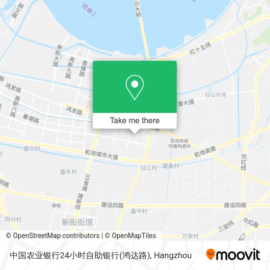中国农业银行24小时自助银行(鸿达路) map