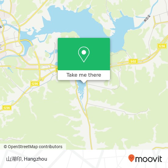 山湖印 map