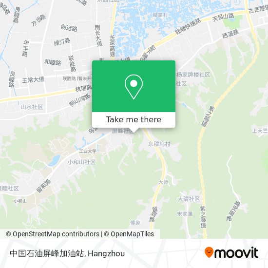 中国石油屏峰加油站 map