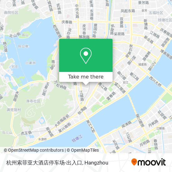 杭州索菲亚大酒店停车场-出入口 map