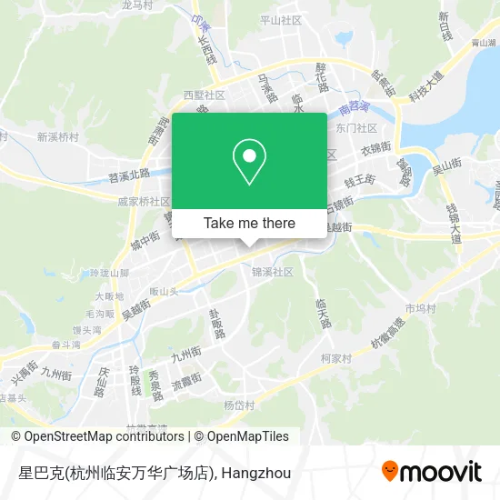 星巴克(杭州临安万华广场店) map