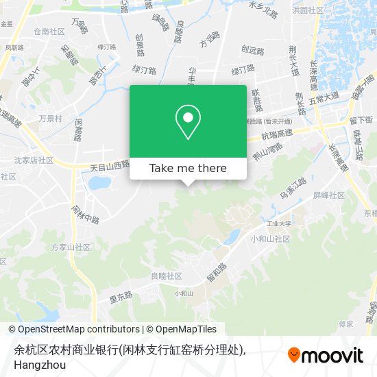 余杭区农村商业银行(闲林支行缸窑桥分理处) map