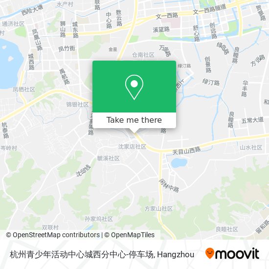 杭州青少年活动中心城西分中心-停车场 map