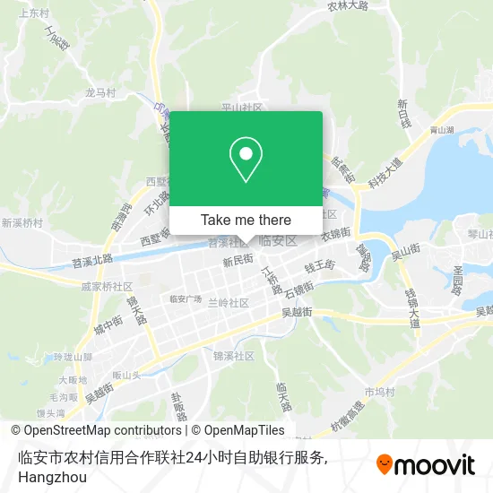 临安市农村信用合作联社24小时自助银行服务 map