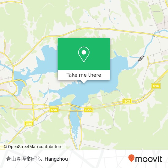 青山湖圣鹤码头 map