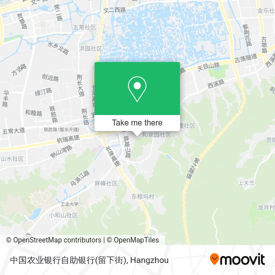 中国农业银行自助银行(留下街) map