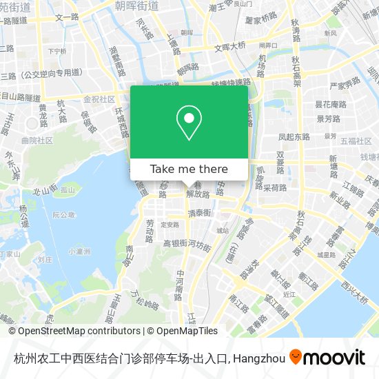 杭州农工中西医结合门诊部停车场-出入口 map