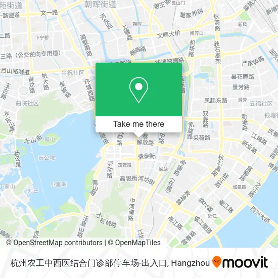 杭州农工中西医结合门诊部停车场-出入口 map